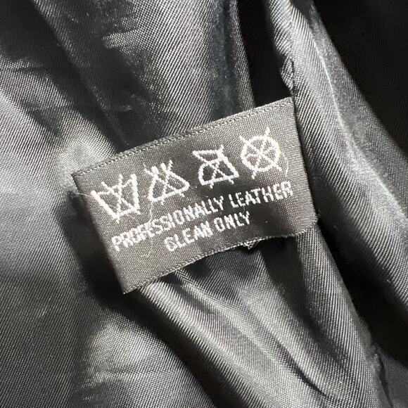 Vintage Y2K Zara Motorcycle Leather Jacket Black Womens Size 2XL Fits Smaller!! - Picture 11 of 15